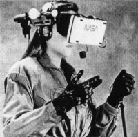 Virtual reality headset, circa 1994